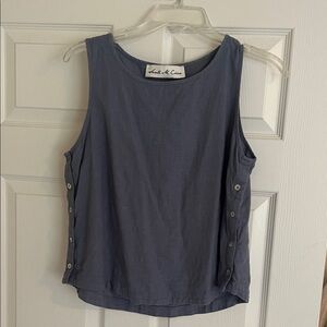 Women's Blue Sleeveless Top